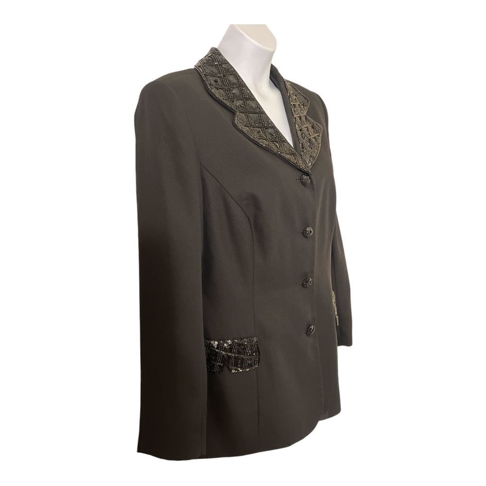 Women's Justin Taylor beaded Unbranded Blazer Black size 16